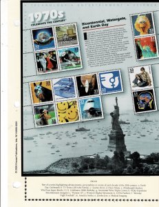 Celebrate the Century 1970's 33c US Postage Sheet #3189 VF MNH