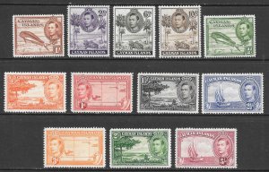 Cayman Islands Scott 100,101a,102-107,108a,109-111 Unused HOG - 1938-43 Issue