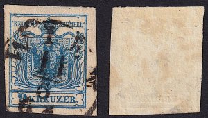 Austria - 1854 - Scott #5e - used - very thick paper