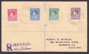 NAURU 1937 Coronation set on registered cover to UK........................a3722