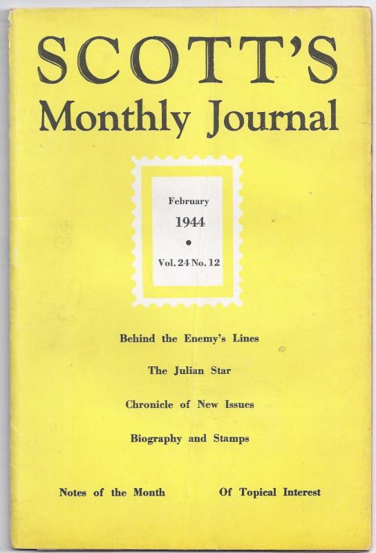 Scott's Monthly Journal-February 1944 Vol 24 No 12 (WW II stamp collecting)