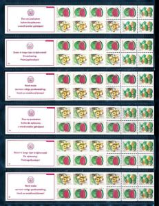 [98022] Surinam 1980 FRUITS Booklets 6A-B-C 6 Different variations