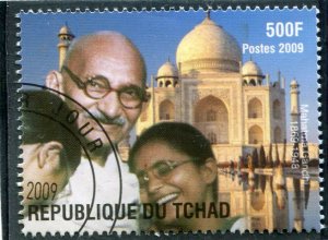 Chad 2009 MAHATMA GANDHI 1 value Perforated Fine used