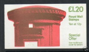 FJ4a 1986 'Write Now' Pillar Box - Folded Booklet - good perfs Cyl B10