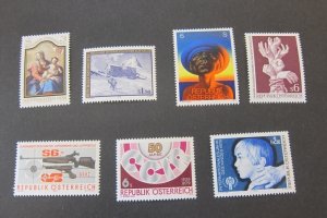 Austria 1978 Sc 1096-99,1110-12 sets(7) MNH