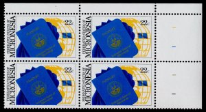 Micronesia 53 TR Plate Block MNH Map, Passport