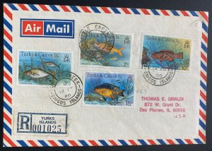 1980 Bottle Creek Turks & Caicos Airmail Cover To Des plaines IL Usa