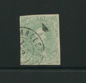 Confederate States 1 Used Stamp (Bx 2648)