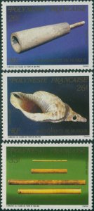 French Polynesia 1987 Sc#462-464,SG511-513 Musical Instruments set MNH