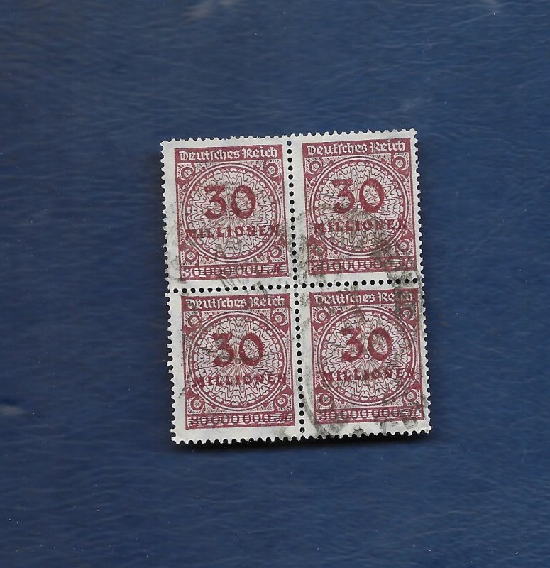 Germany 1923 30million block of 4 used