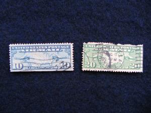 US – 1926-27 – Airmail Stamps – SC# C7 & C9 - USED