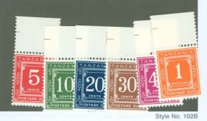 Tanzania #J1a-J6a Mint (NH) Single (Complete Set)