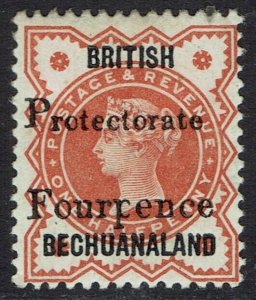 BECHUANALAND 1889 QV GB FOURPENCE ON ½D