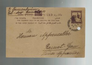 1943 Tel Aviv Ramat Gan Palestine House Appenzeller Switzerland Postcard Cover