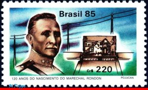 1996 BRAZIL 1985 MARSHAL RONDON, EDUCATOR, MILITARY, TELEGRAPH LINES SCIENCE MNH