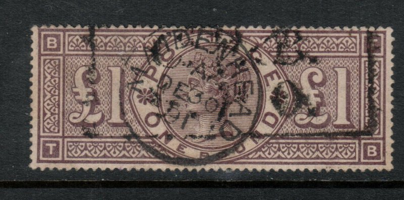 Great Britain #110 (SG #185) Used Fine - Very Fine Letter T-B Maidenhead Cancel