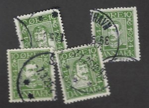 Denmark SC#164-167 Used F-VF SCV$28.00...Worth a Close Look!