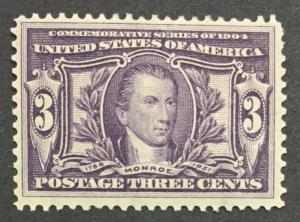 MOMEN: US #325 MINT OG H $70 #21374
