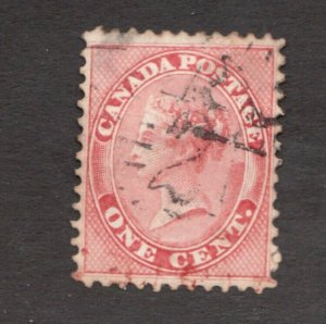 #14 - Canada - 1859 - 1 Cent - Used  - F/VF - superfleas