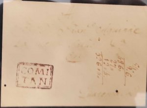 O) 1811 MEXICO, COMITAN BOX CANCELLATION,  PREPHILATELIC . PRESTAMP, CIRCULATED