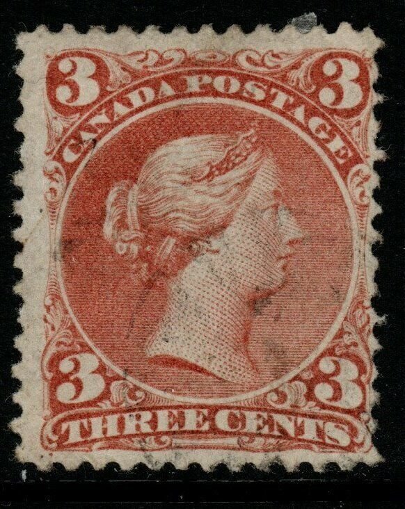 CANADA SG58 1868 3c BROWN-RED USED