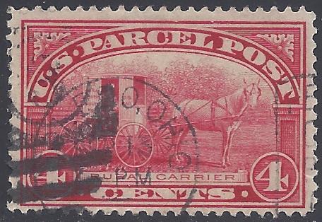 Q4 4c Parcel Post: Rural Carrier 1913 Used