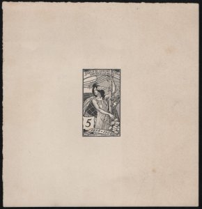 Switzerland 98 Large Die Proof for Postal Card