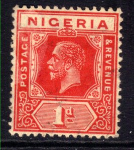 Nigeria 1921 - 32 KGV 1d Rose Carmine VF used SG 16b Die 2 ( D735 )