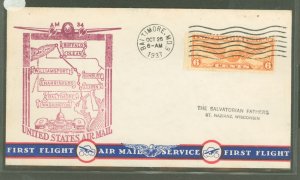 US C19 AM34, 1937 Baltimore, MD, first flight