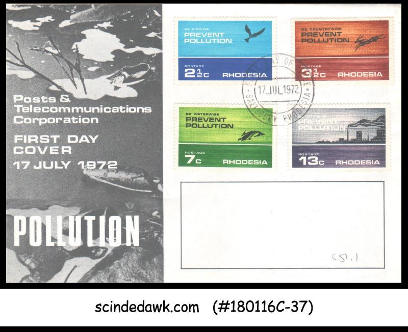 RHODESIA - 1972 REVENT POLLUTION - 4V - FDC