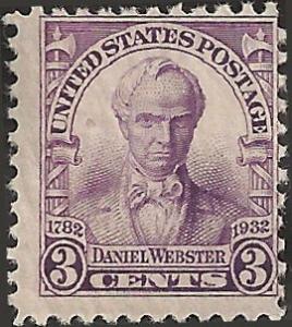 # 725 Mint Never Hinged Violet Daniel Webster