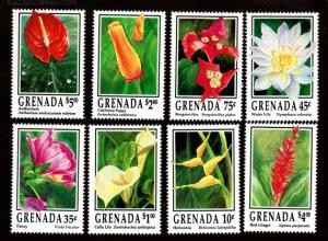 Grenada 2183-2190 Mint NH Flowers!