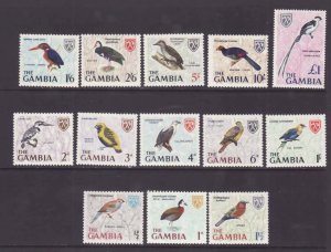 Gambia-Sc#215-27- id8-unused NH set-Birds-1966- 