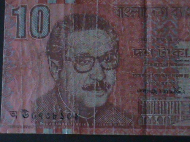 BANGLADESH-2000-BANGLADESH BANK-$10-TAKA-CIRCULATED- POLEMER NOTES-F-24 YEARS
