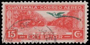 GUATEMALA STAMP 1937. SCOTT # C57. USED. # 6