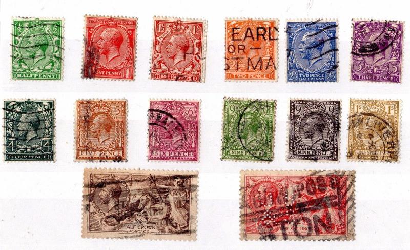 GB KGV 1912/18 Set to 5/- Seahorse X6031