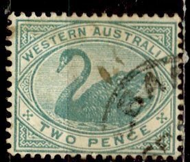 Australian States - Western Australia 1890; Sc. # 63; Used Single Stamp