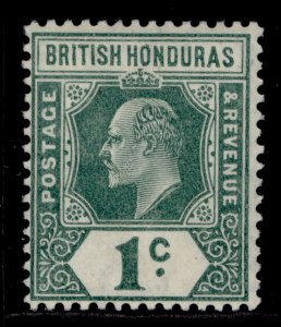 BRITISH HONDURAS EDVII SG95, 1c blue-green, LH MINT. Cat £24.