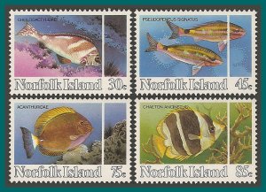 Norfolk Island 1984 Reef Fish, MNH  339-342,SG334-SG337