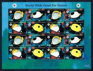 [94471] Micronesia 1997 Marine Life Butterflyfish WWF Sheet MNH
