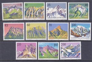 Liechtenstein 930-41 MNH 1990-93 Various Mountains Full Set of 11 Stamps