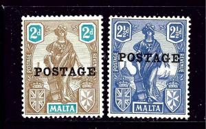 Malta 120-21 MLH 1926 overprint issues