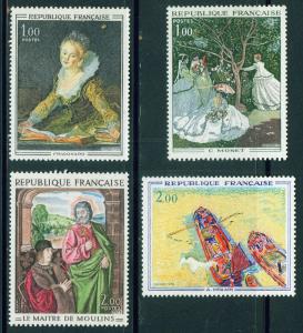 FRANCE Scott 1327-30 MNH** 1971 Art stamp set CV$7.60