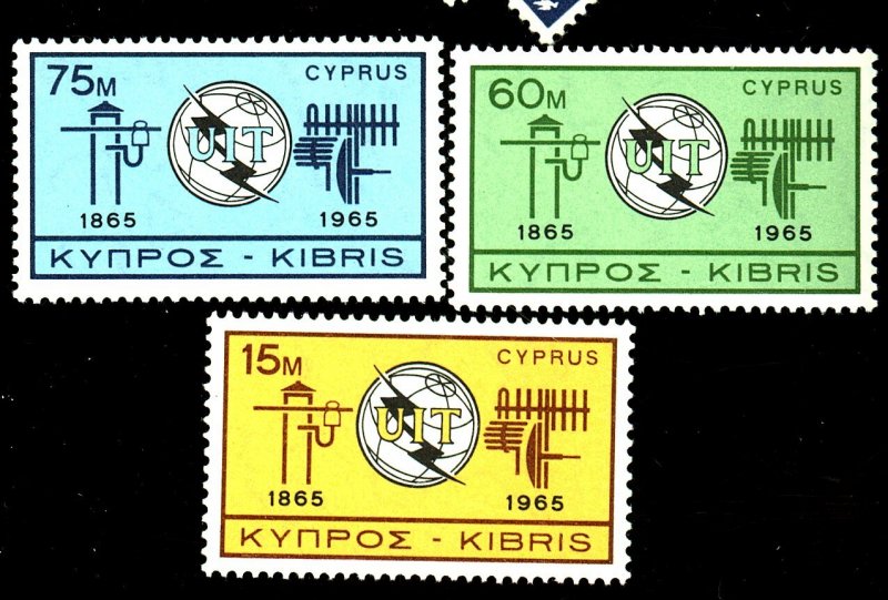 CYPRUS #257-9 MINT FVF OG NH Cat $17