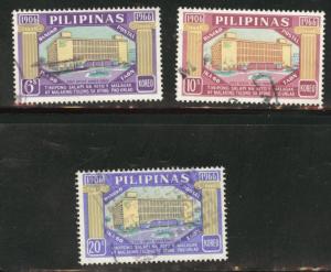 Philippines Scott 957-959 used 1966 stamp set