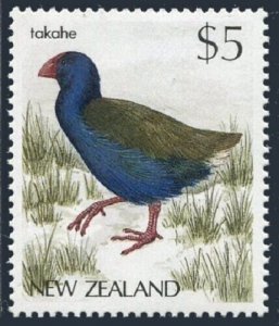 1988 New Zealand Sc# 835 - $5 Takahe Bird - MNH postage stamp Cv$6