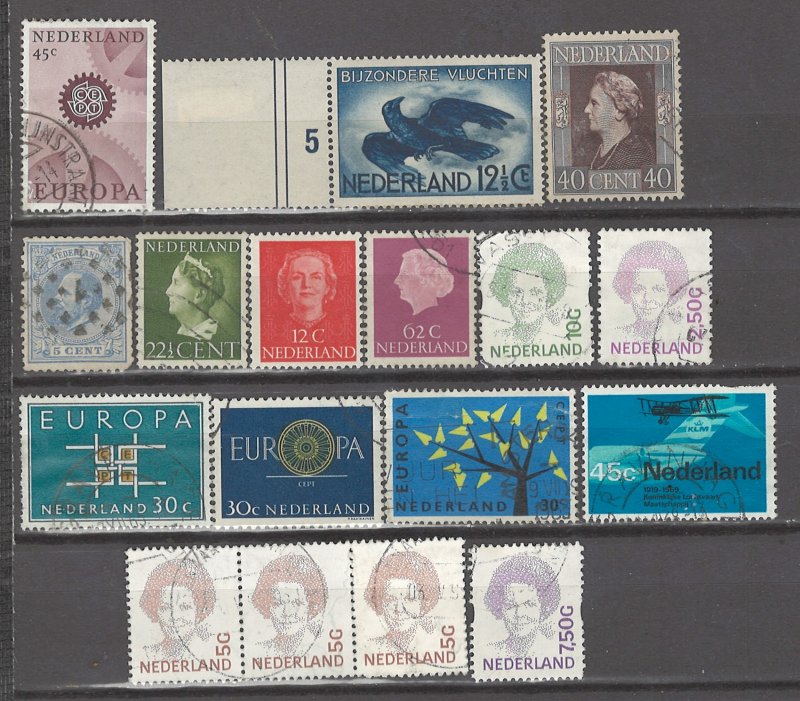 COLLECTION LOT # 4201 NETHERLANDS 16 STAMPS 1872+ CV+$19