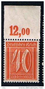 Germany 1921,Sc.#142 P MNH, Plate Printing Margin cv € 4,50