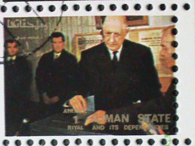 AJMAN-WORLD FAMOUS NOBEL PERSONS CTO MINI SHEET, VF- WE SHIP TO WORLD WIDE