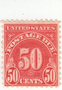 Scott # J86 - 50c Vermilion - Mint Hinged